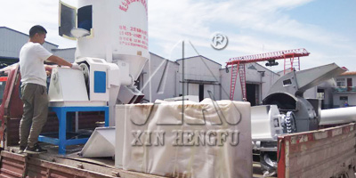 250 pellet machine + vertical mixing tank